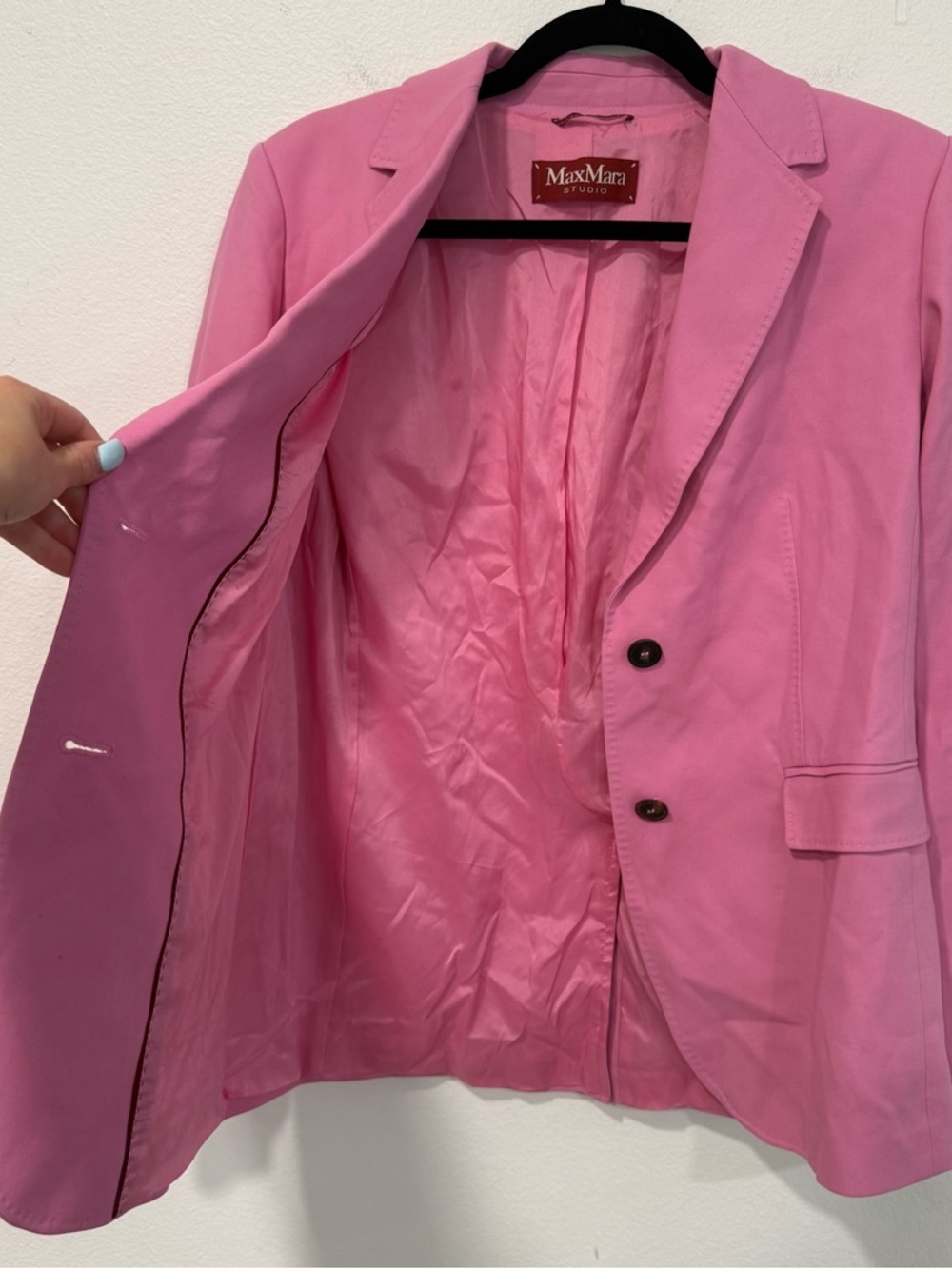 Max Mara Studio Pink Luchino Blazer 10 - Picture 4 of 7